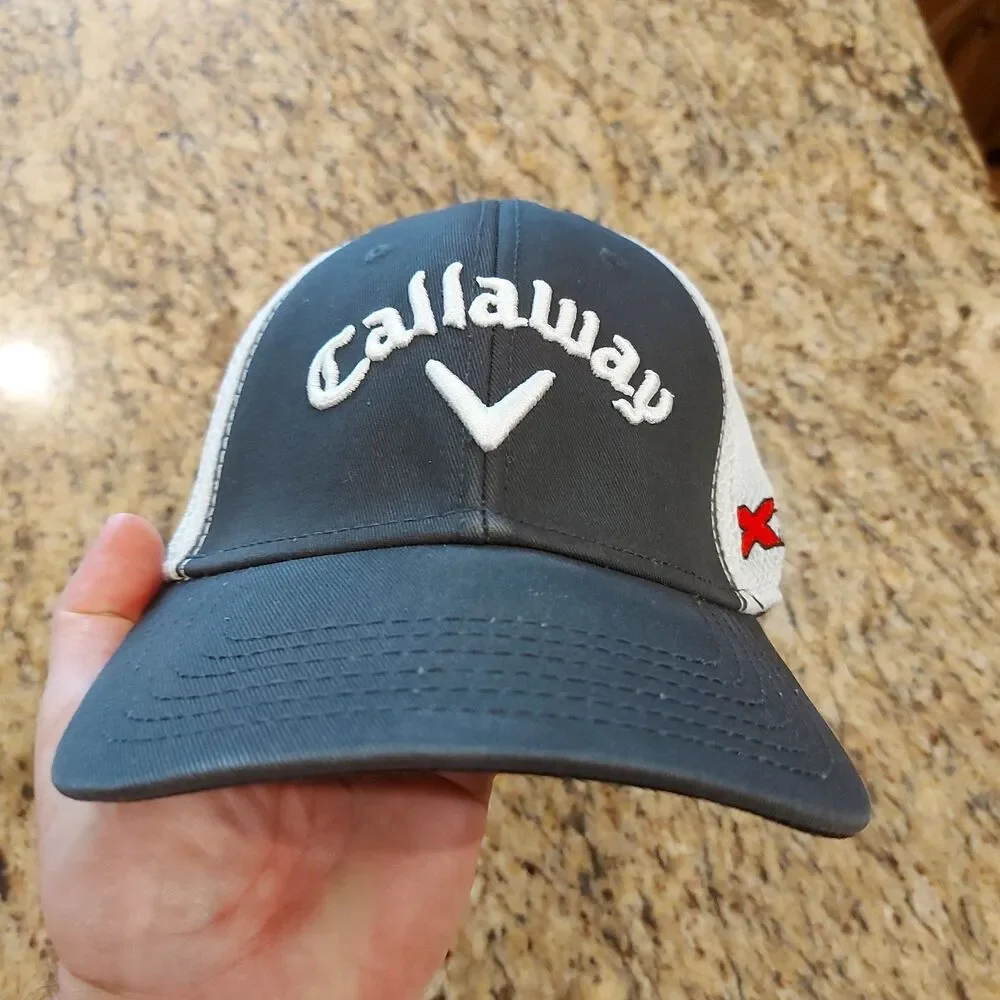 Callaway Golf XHOT TOUR AUTHENTIC Men's Hat Size L/XL Gray/White Mesh ODYSSEY